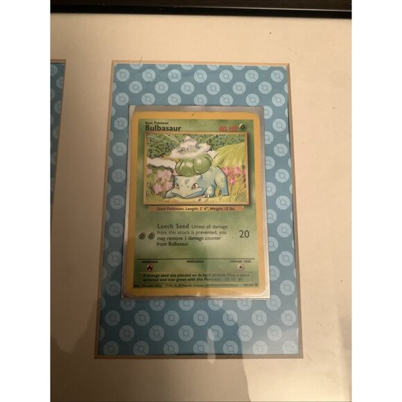 Framed Charmander Squirtle Bulbasaur LP Base 44 46 63/102 Pokemon TCG - Picture 4 of 4